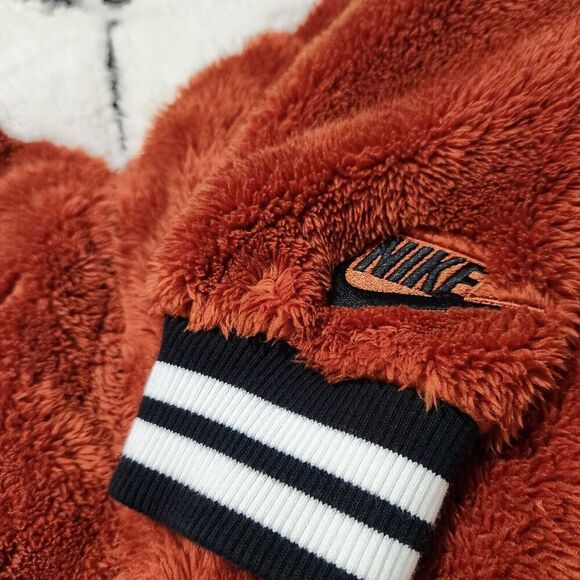 Nike Sportswear Women Fleece Bomber Jacket Size Medium super Soft Warm  B5 - Picture 11 of 15